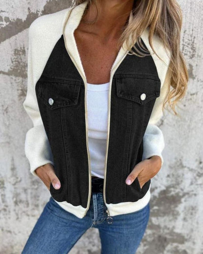 ANIDIA - Modische Jacke aus Denim Stoff
