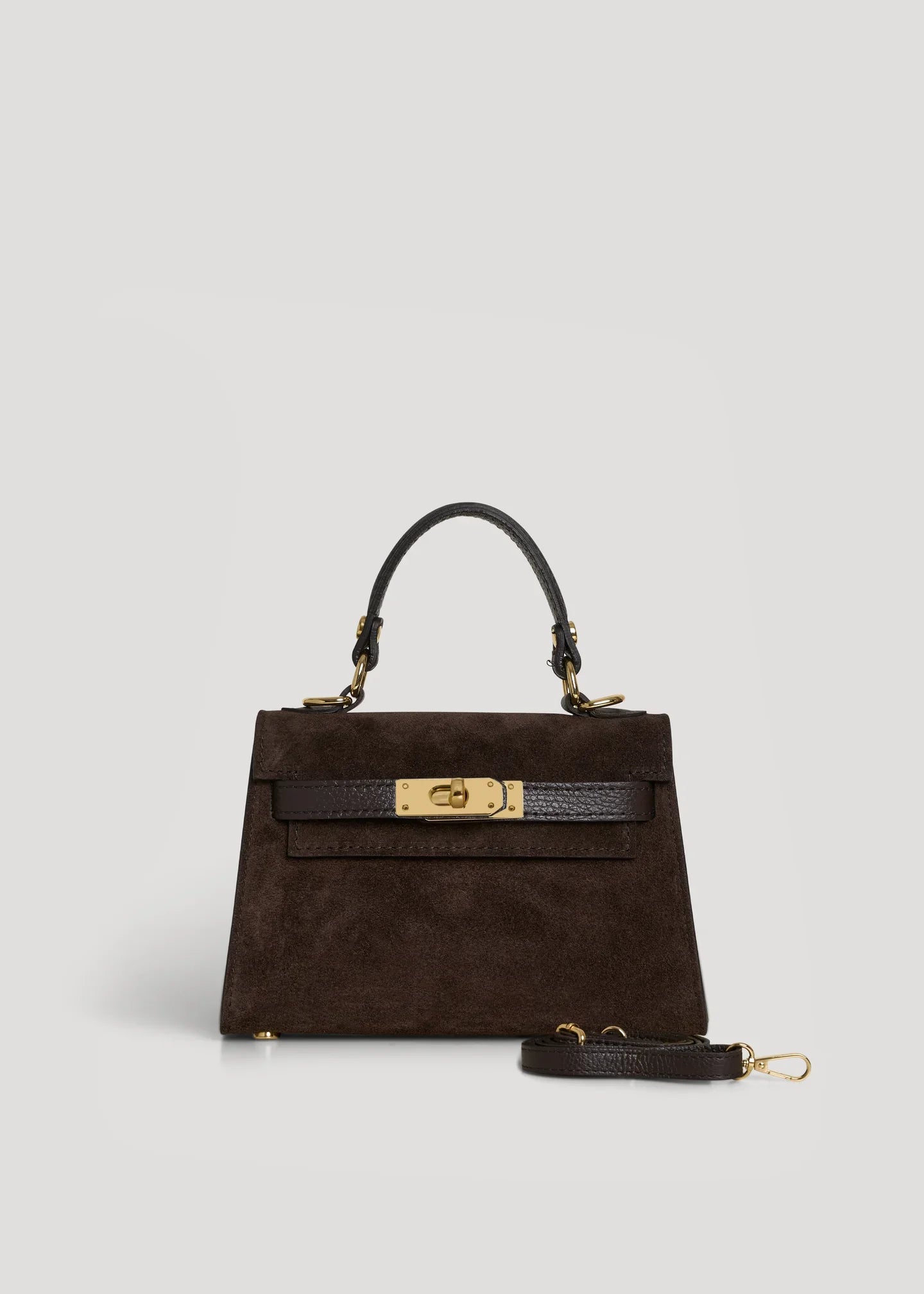 LINA MINI VELOURSLEDER ESPRESSO