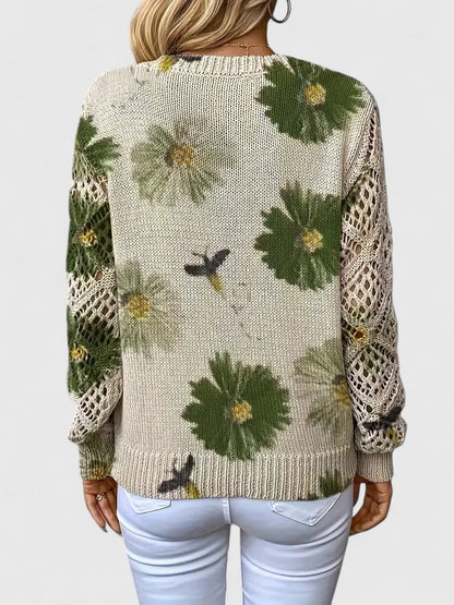 Beatrice – Geblümter Strickpullover