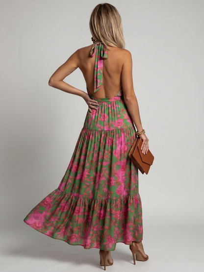 Rowen - Midikleid mit Halterneck und Drapierung