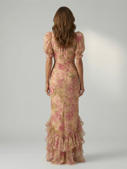 Vianne - Maxikleid mit weichem Stehkragen