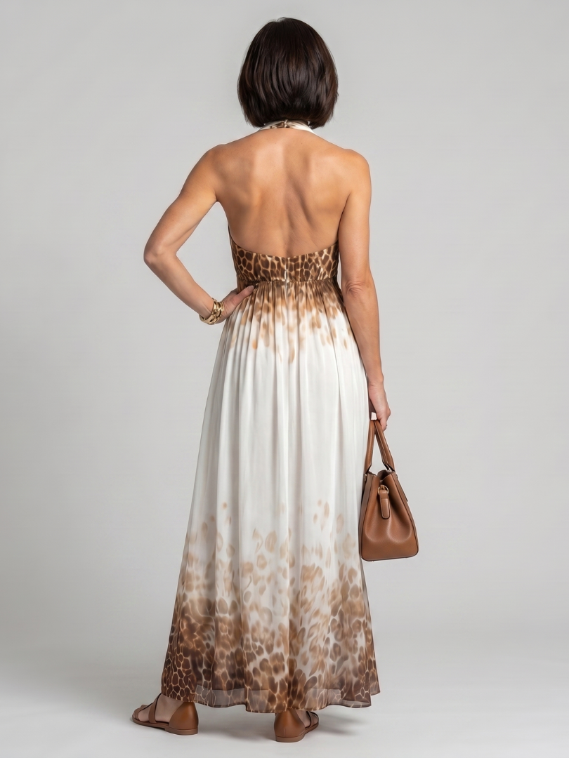 Orlune - Midikleid mit Falten in Weiß