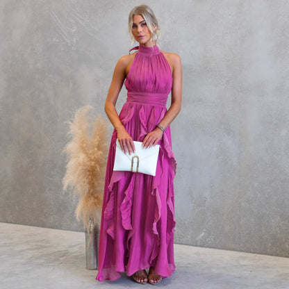 Maxikleid mit Rüschen Celestia
