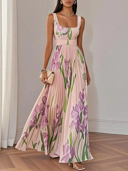 Yara™ - Maxikleid aus Plisseeschiffon