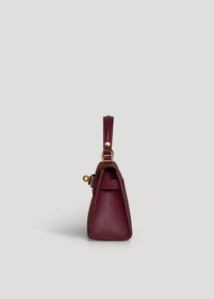 LINA MINI VELOURSLEDER BURGUND
