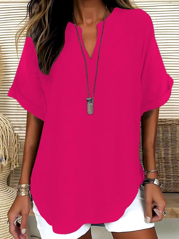 Xalina Bluse mit Kerb-Ausschnitt