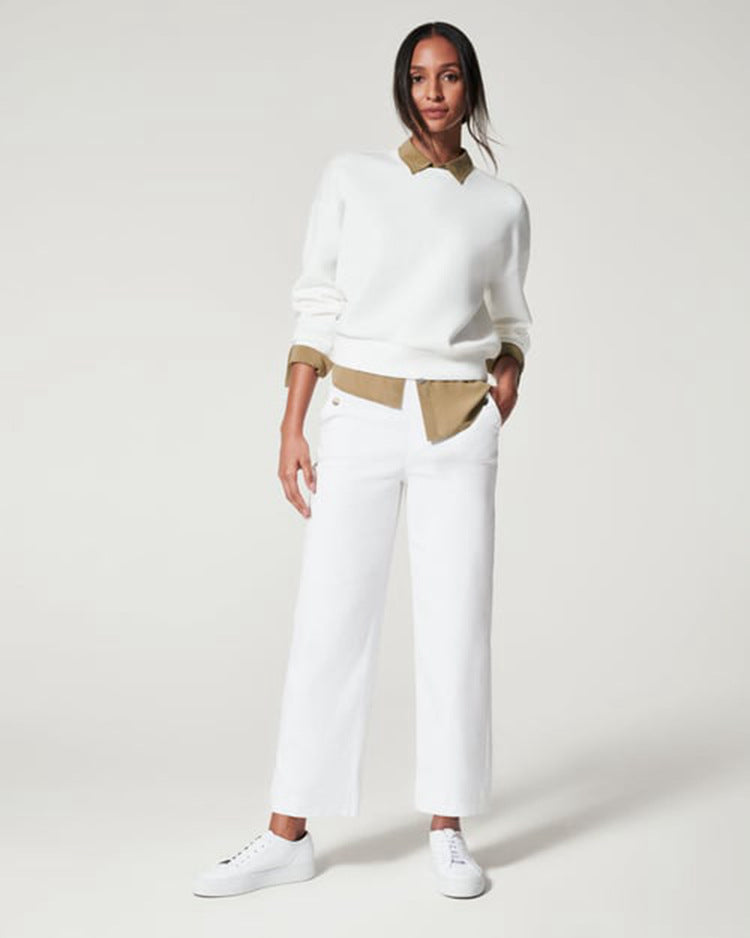Stretch Twill Cropped Weithose