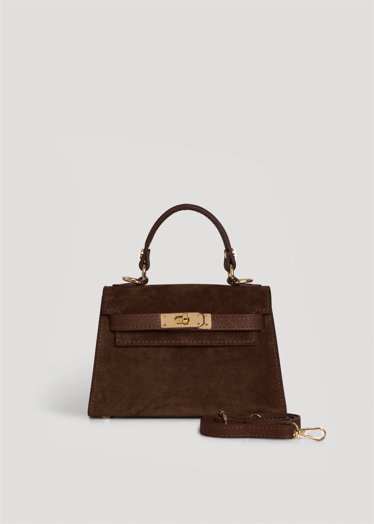 LINA MINI VELOURSLEDER DUNKLE SCHOKOLADE