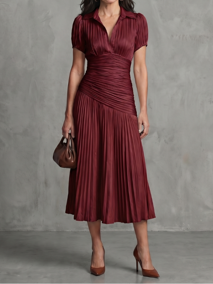 Theodora - Midikleid mit Faltenbund