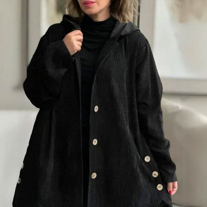 Jaze - Lässige Cord-Hoodie-Jacke für den Herbst