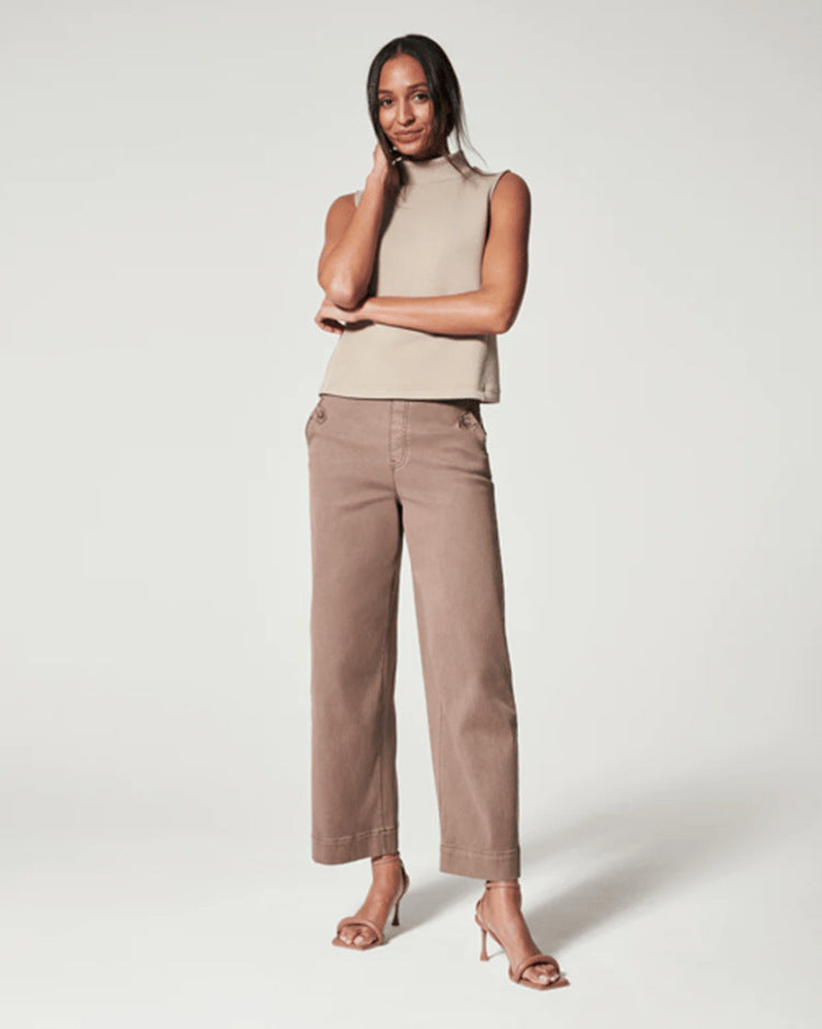 Stretch Twill Cropped Weithose