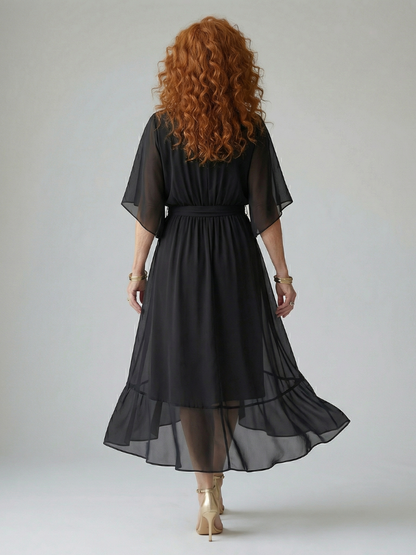Elric - Midi Drapierte Robe