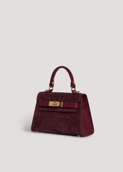 LINA MINI VELOURSLEDER BURGUND