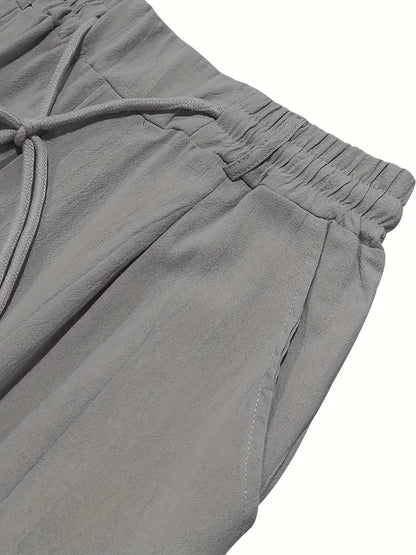 NICHOLS | WEITE LEINENHOSE MIT KORDEL