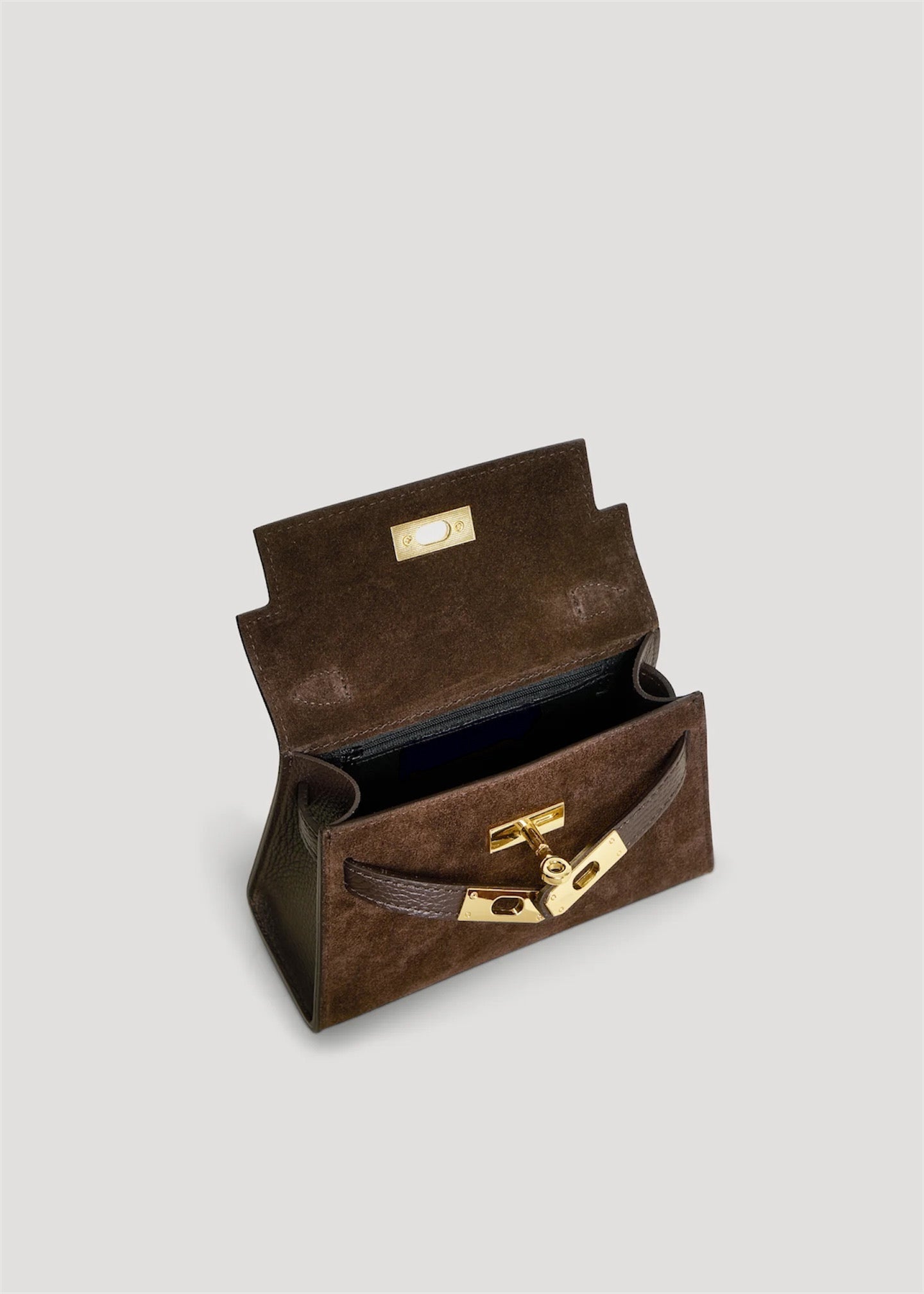 LINA MINI VELOURSLEDER ESPRESSO