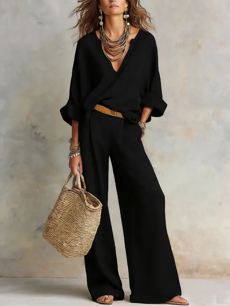 Off-White Leinen Resort Wear Set – Locker & Luftig