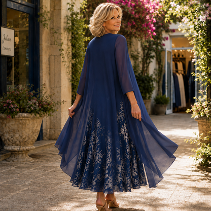 Wearbella – Geblümtes Maxi-Kleid mit passendem Duster