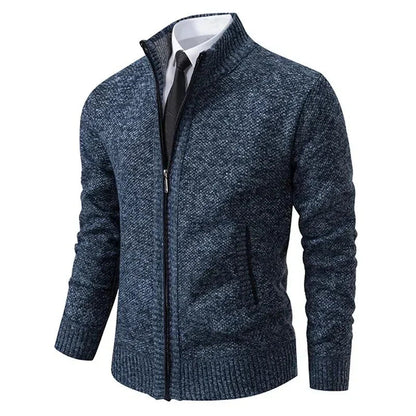 Leon | Strickpullover mit Reißverschluss und Taillierung