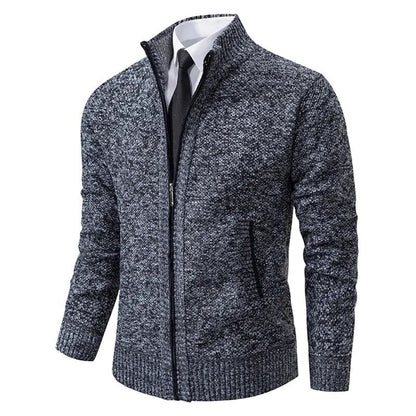 Leon | Strickpullover mit Reißverschluss und Taillierung