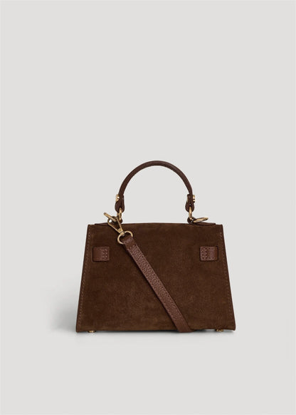 LINA MINI VELOURSLEDER DUNKLE SCHOKOLADE