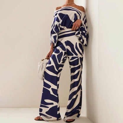 Sina | Damen Zweiteiliges Satin-Set