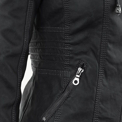 Gia - Leder-Bikerjacke