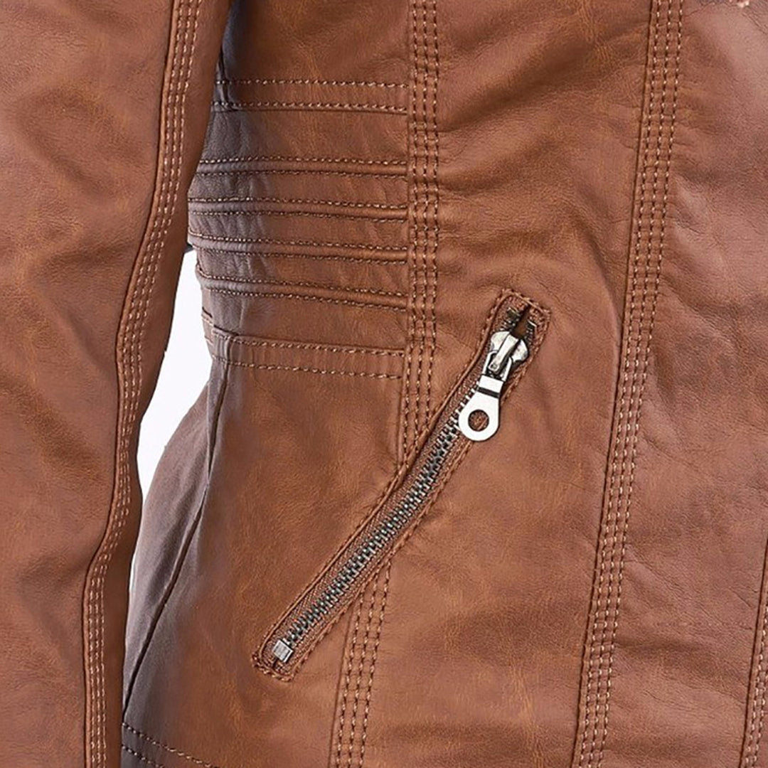 Gia - Leder-Bikerjacke
