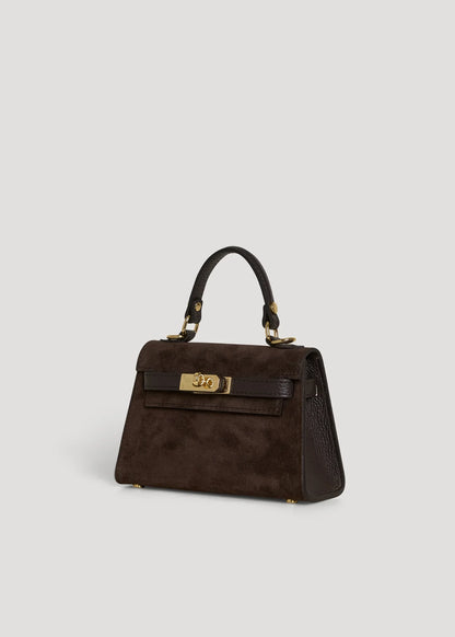 LINA MINI VELOURSLEDER ESPRESSO