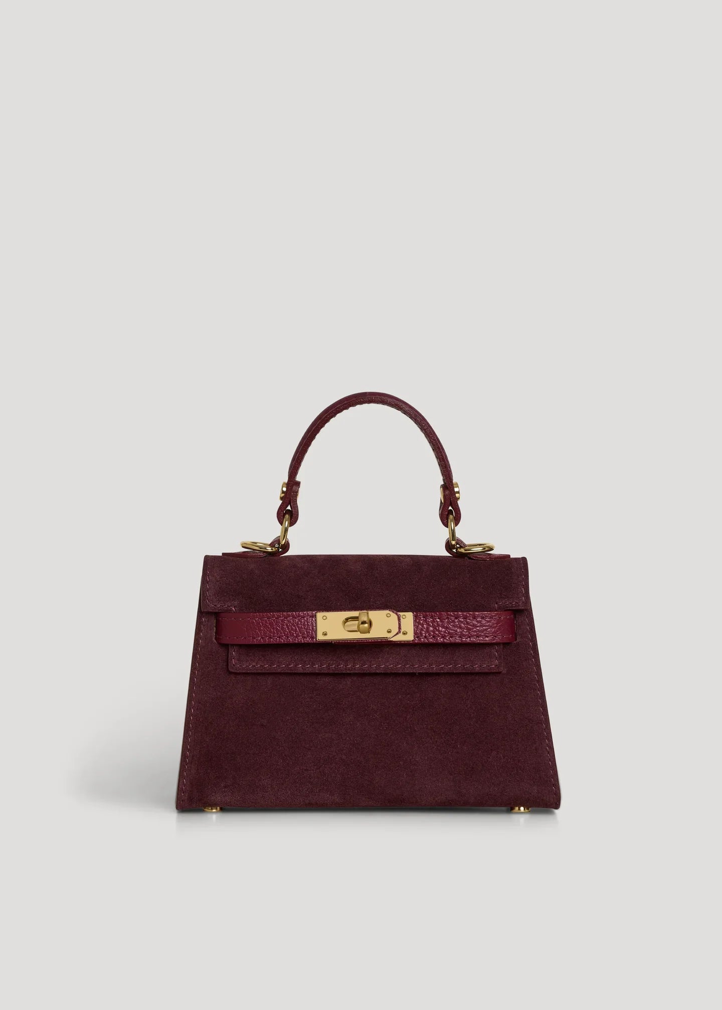 LINA MINI VELOURSLEDER BURGUND