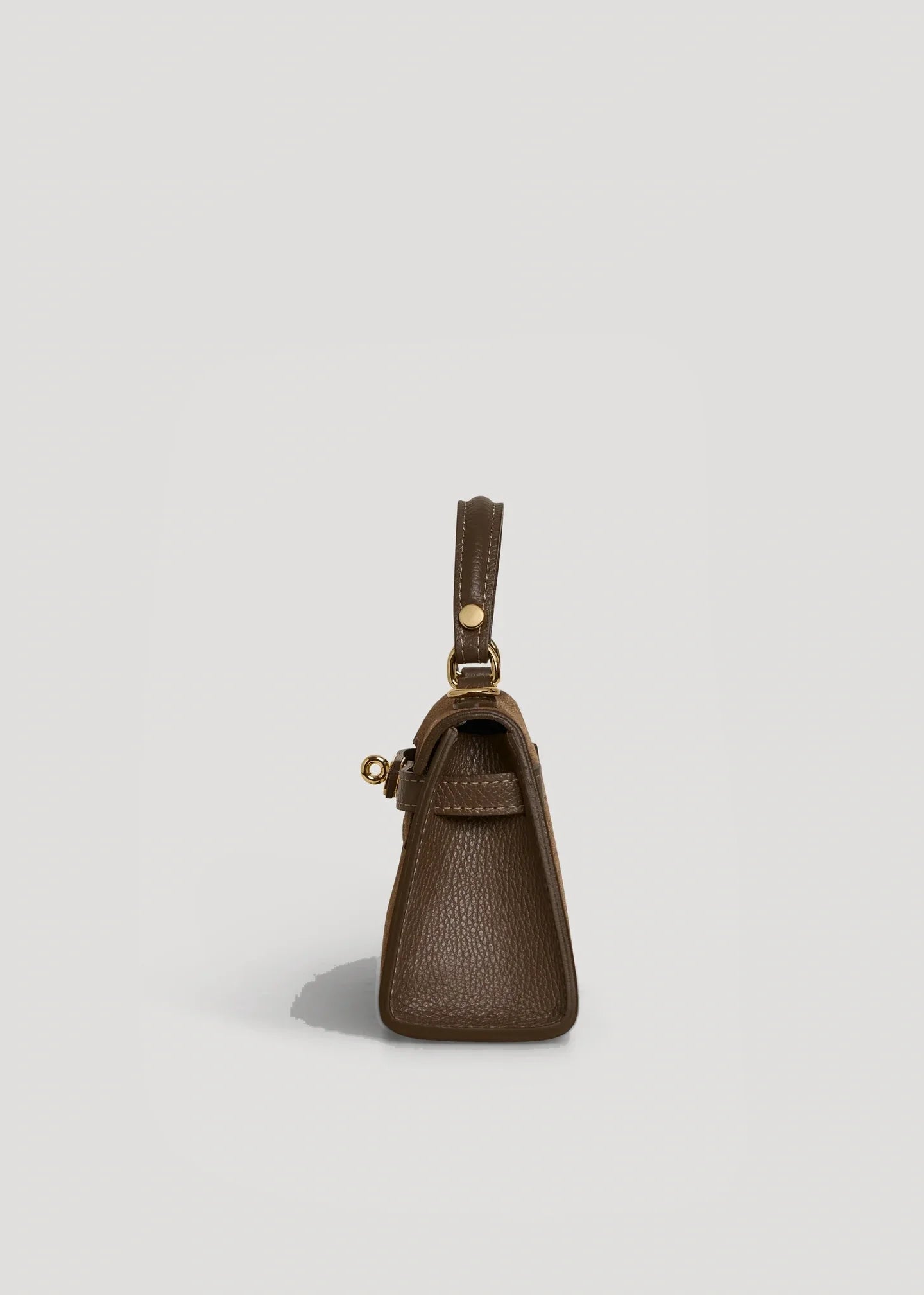 LINA MINI VELOURSLEDER SCHOKOLADENBRAUN UND TAUPE