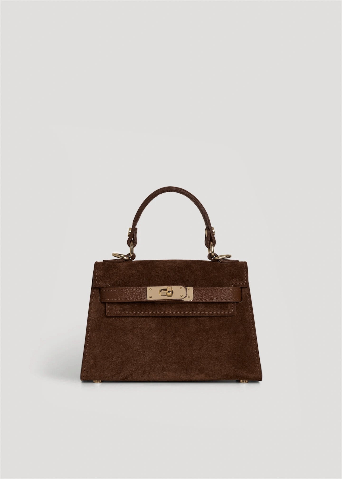 LINA MINI VELOURSLEDER DUNKLE SCHOKOLADE