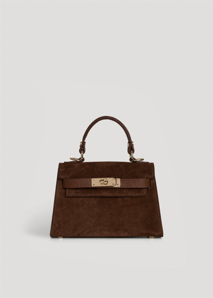 LINA MINI VELOURSLEDER DUNKLE SCHOKOLADE