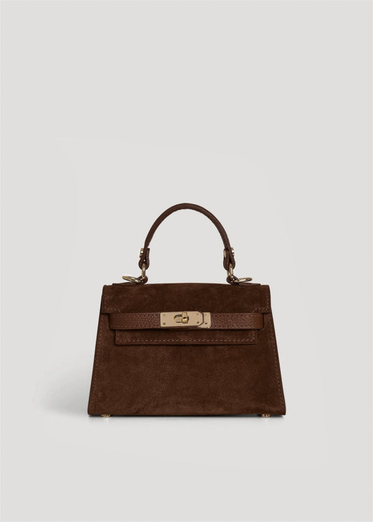 LINA MINI VELOURSLEDER DUNKLE SCHOKOLADE