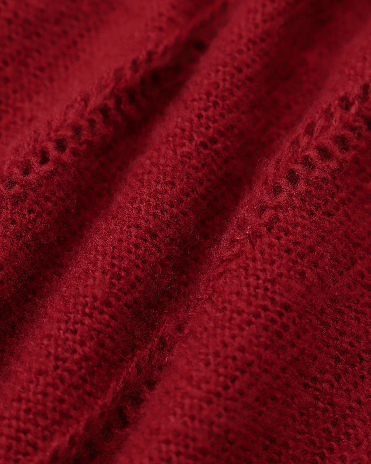 Roter Cardigan mit Laternenärmeln und einreihiger Knopfleiste