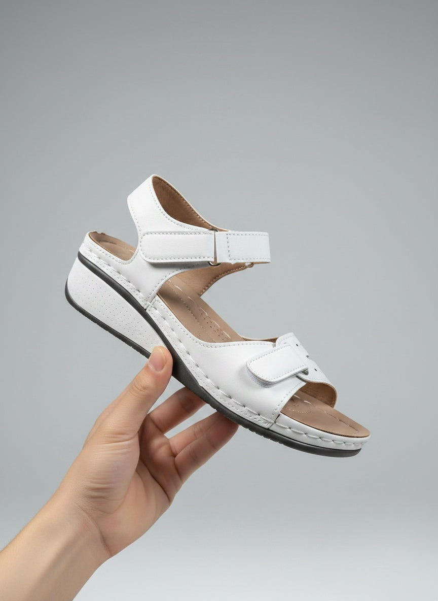Bequeme Damen-Sandalen mit Klettverschluss & dicker Sohle