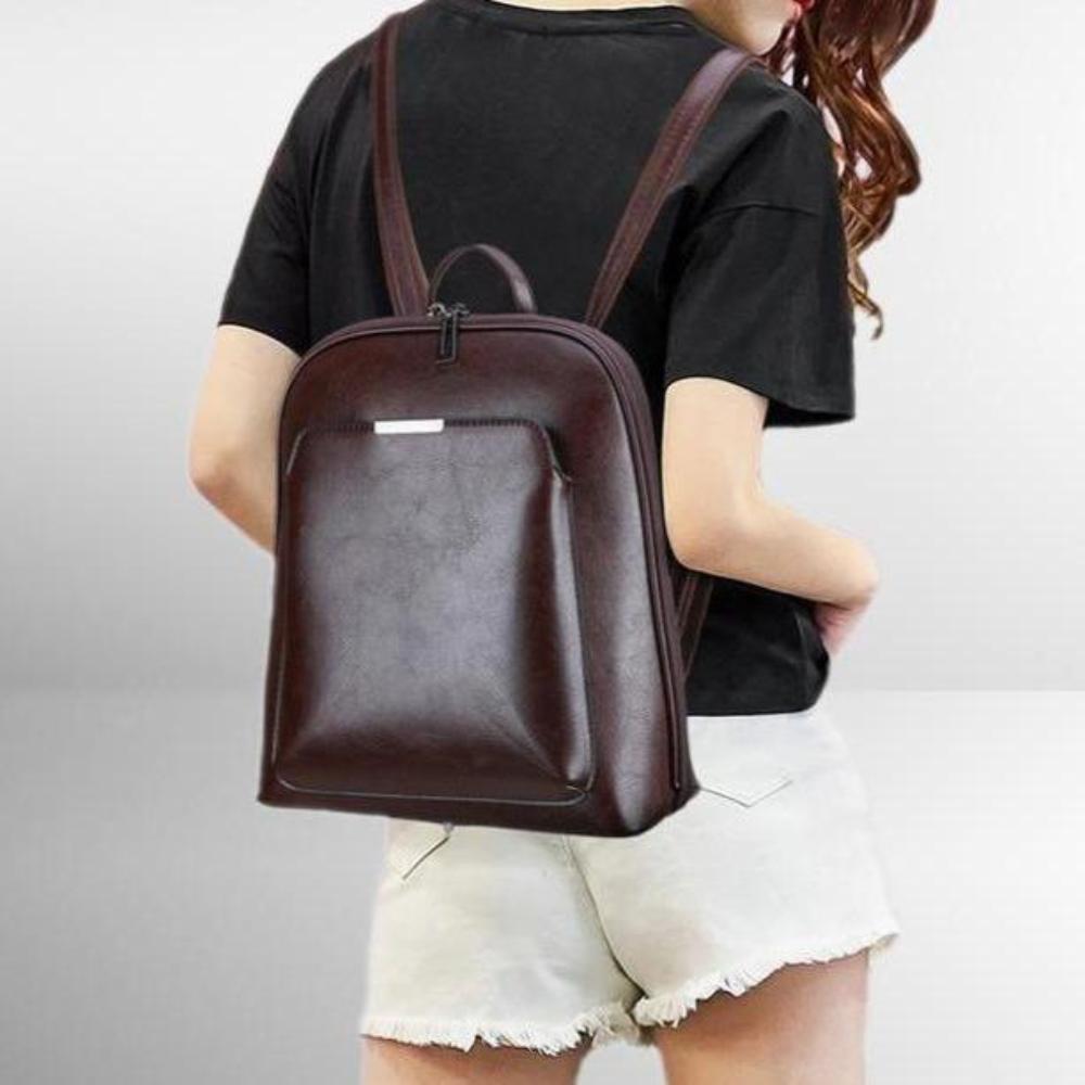 Saskia - Klassischer Doppelreißverschluss-Rucksack