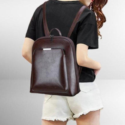Saskia - Klassischer Doppelreißverschluss-Rucksack