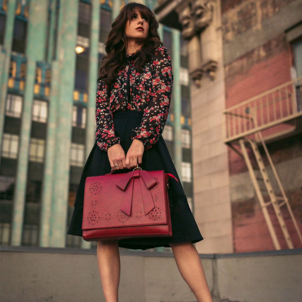 Bernadette – Schleifen-Satchel Handtasche