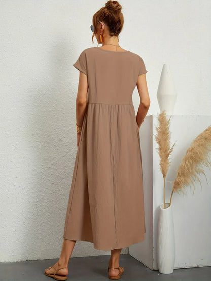 Evi | Fließendes Midikleid zeitlose Eleganz