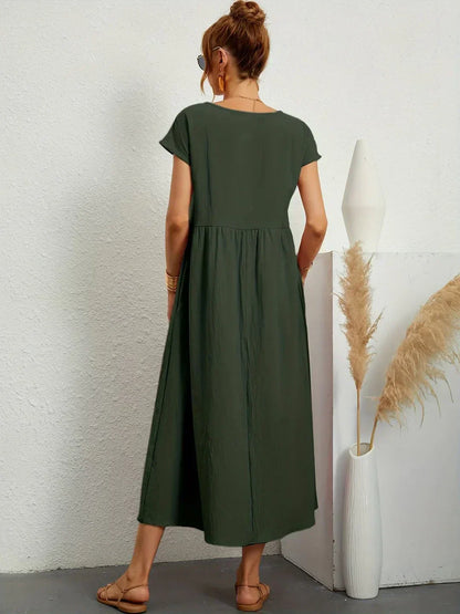 Evi | Fließendes Midikleid zeitlose Eleganz