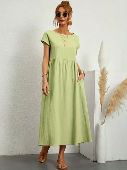 Evi | Fließendes Midikleid zeitlose Eleganz