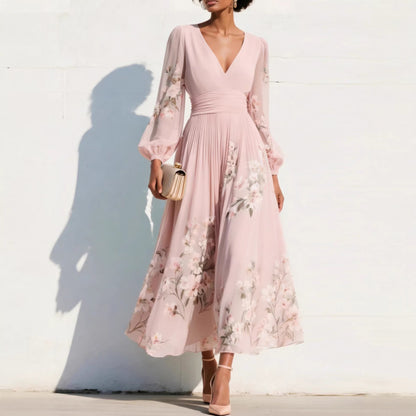 Rosa | Frische Blütenpracht Midi-Kleid
