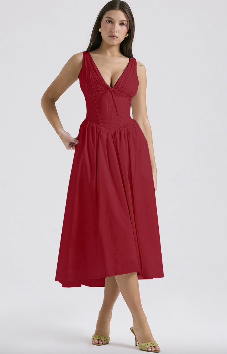 Eurybia - Korsett-Midikleid
