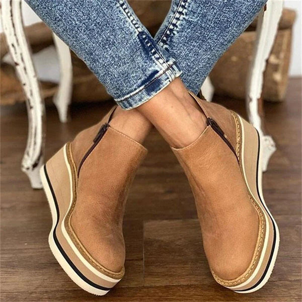 Kamala™ Lässige Keilstiefeletten