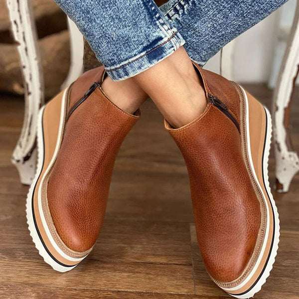 Kamala™ Lässige Keilstiefeletten