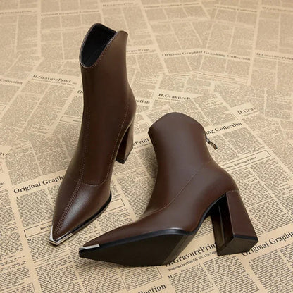 Michaela | Stiefel mit Chromspitze