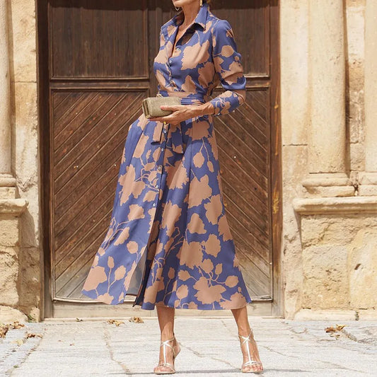 Lynn™ - Elegantes V-Ausschnitt Kleid für Damen