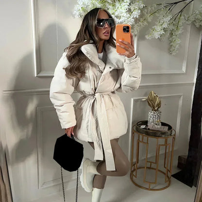 Julianna - Gesteppte Luxusjacke mit Gürtel