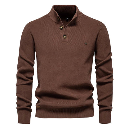 Konrad | Stilvolles Herrenpullover mit Knopfdesign