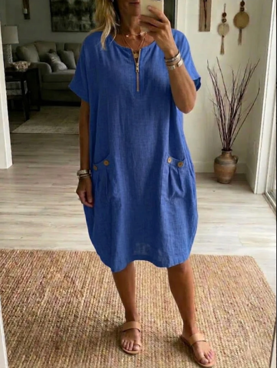 Adelise Sommerkleid mit V-Ausschnitt